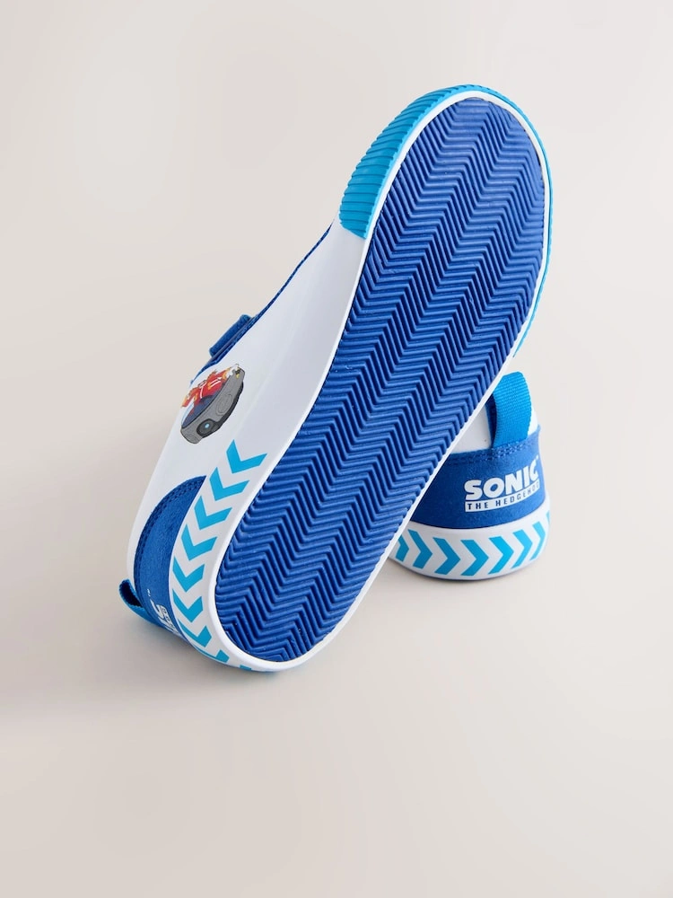 White & Blue Sonic Touch-Fastening Trainers image 2