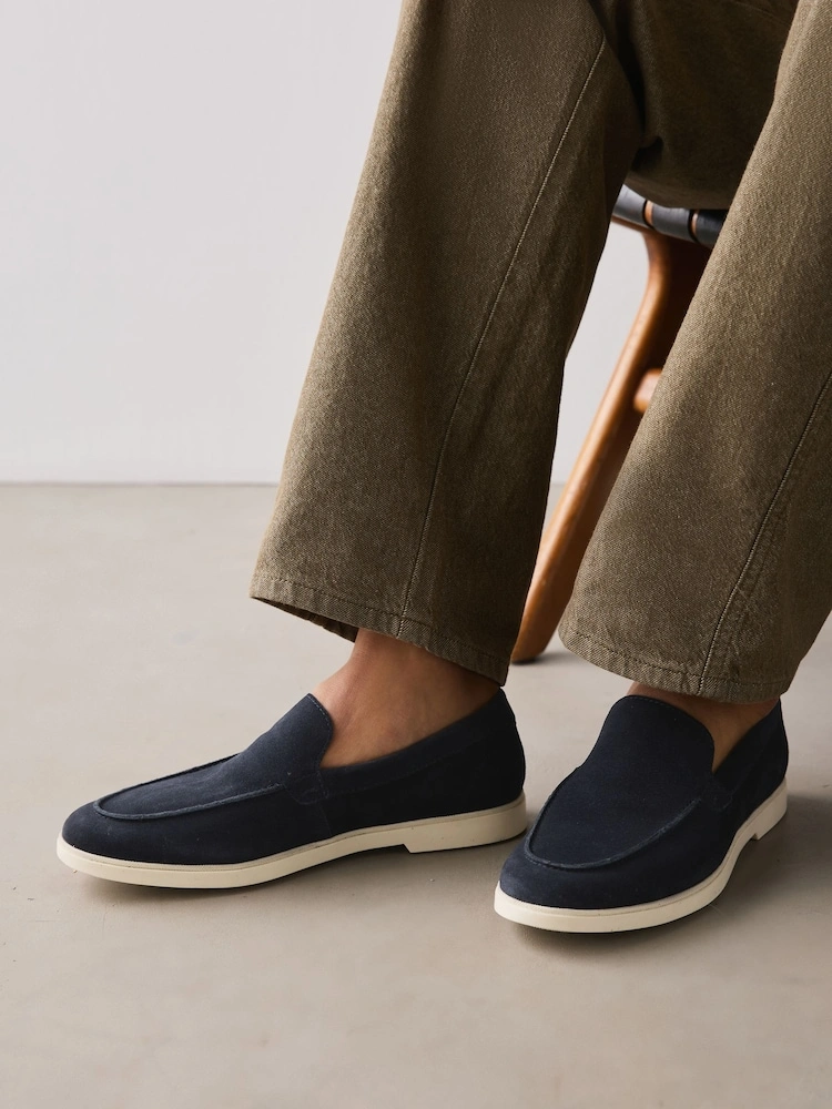 Blue Suede Comfort Loafers image 6
