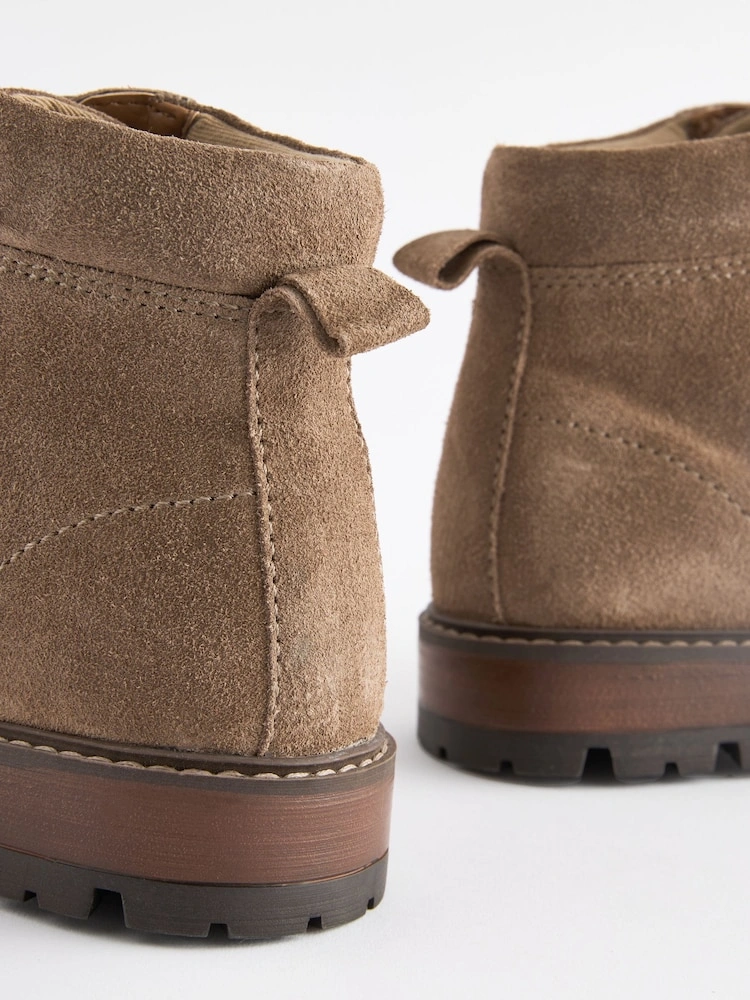 Stone Leather Lace-Up Boots image 11