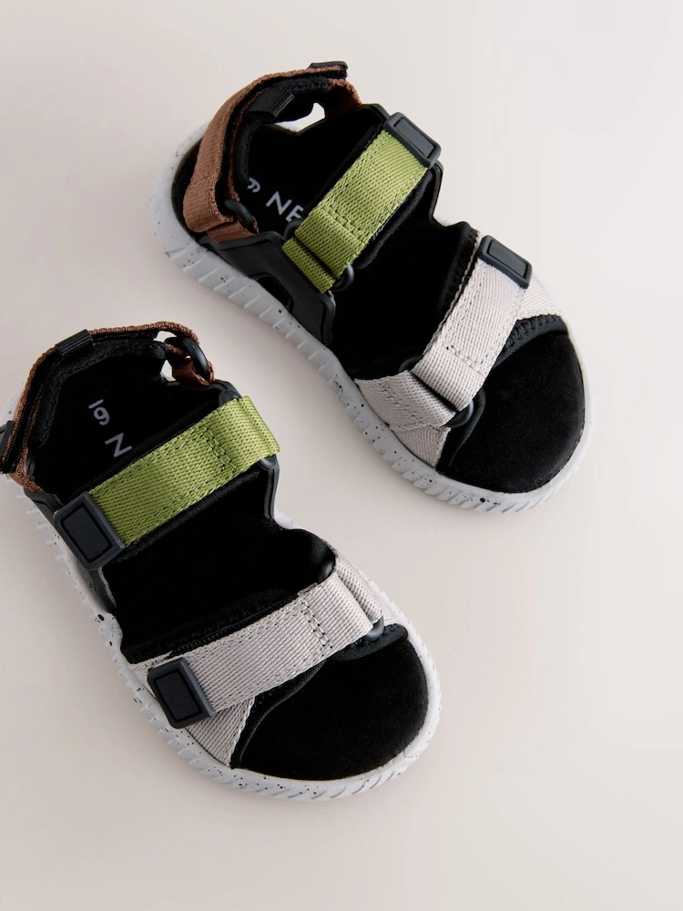 Grey & Black Utility Trekker Walking Sandals image 4