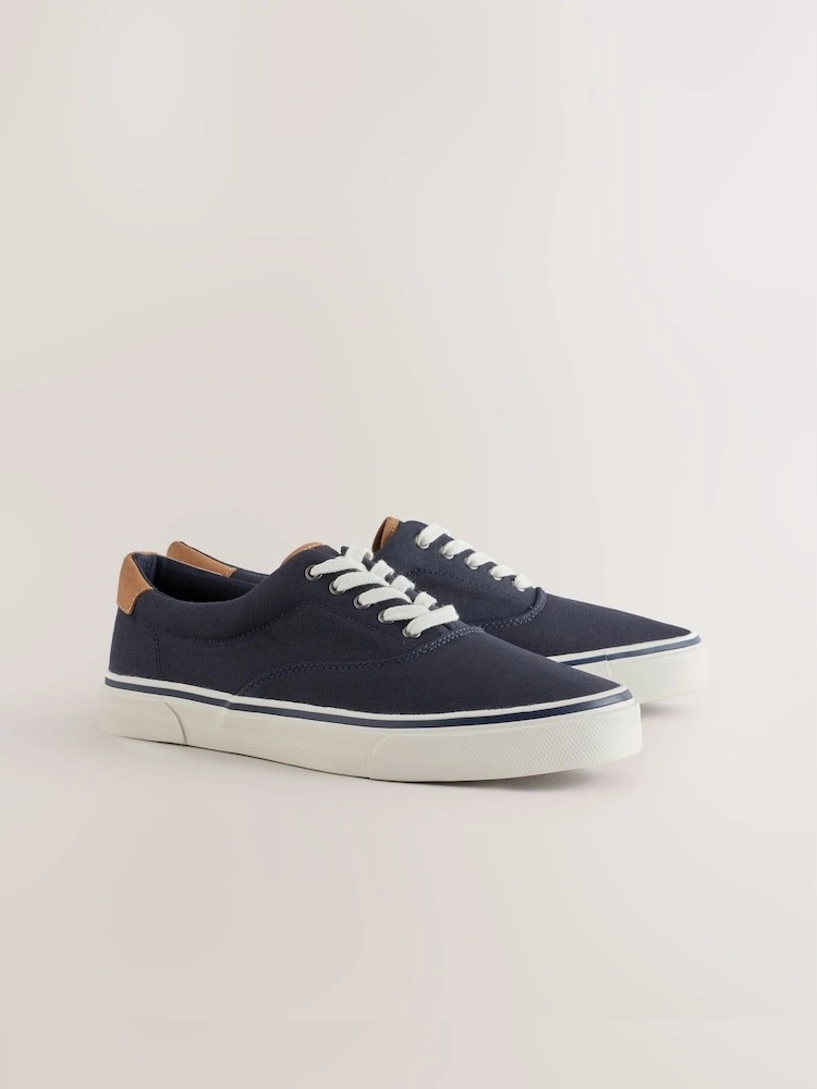 Navy Canvas Comfort Trainers