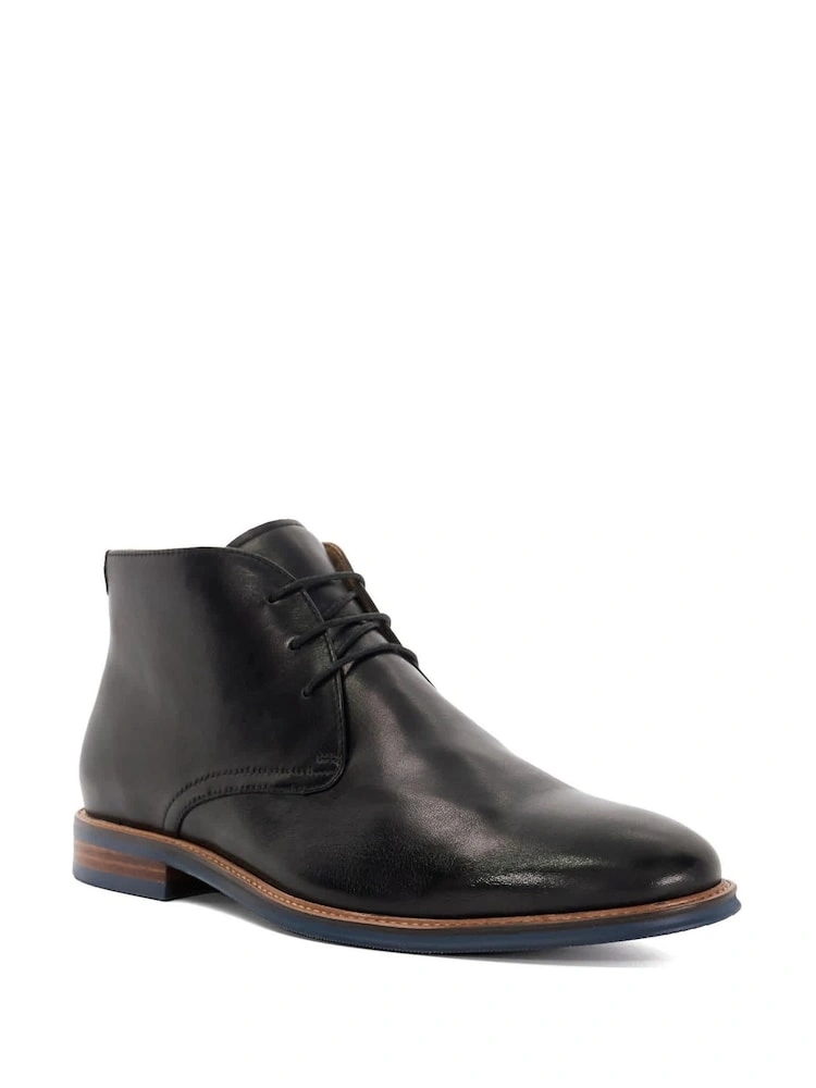Black Leather Brogue Lace-Up Shoes image 3