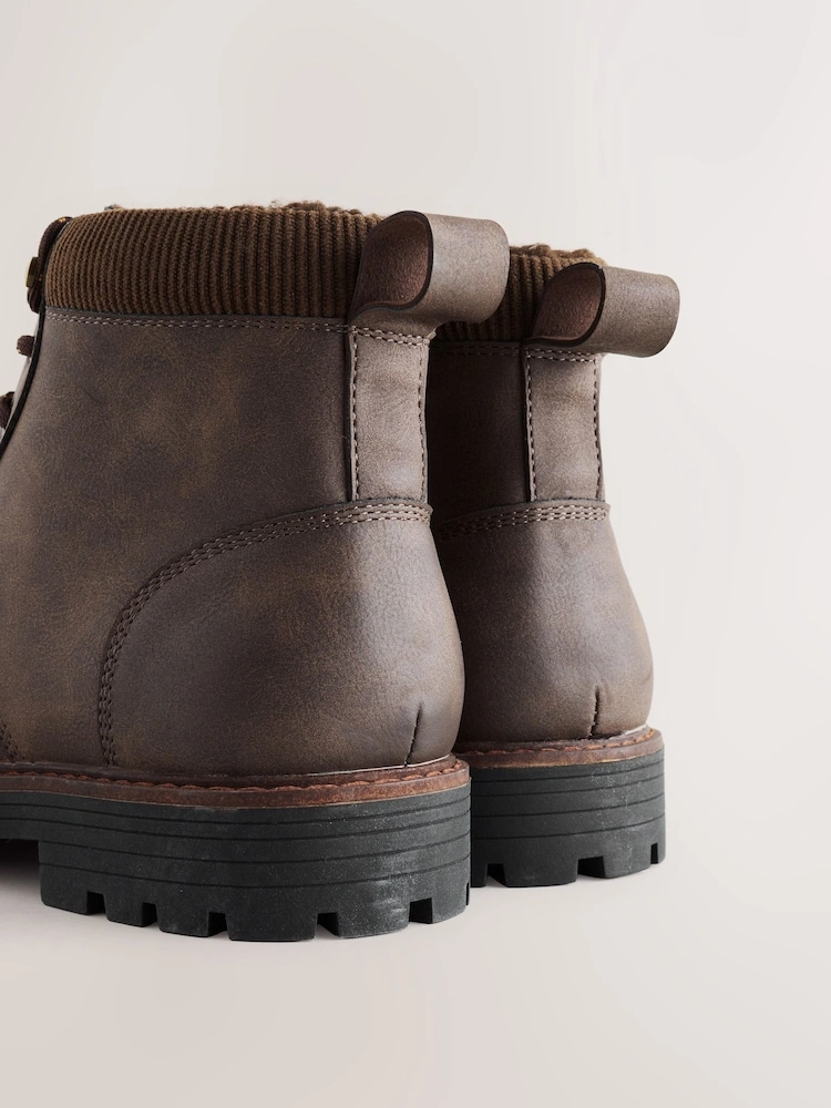 Borg Lined Cord Trim Boots image 9