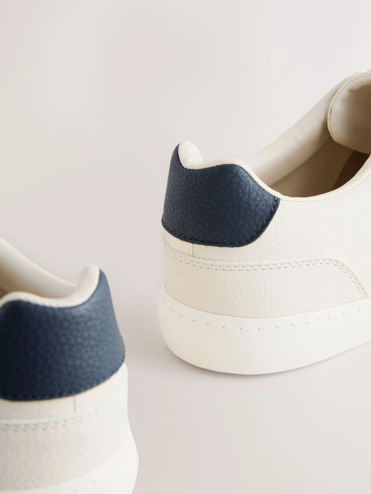Neutral Low-Profile Lace-Up Trainers image 4