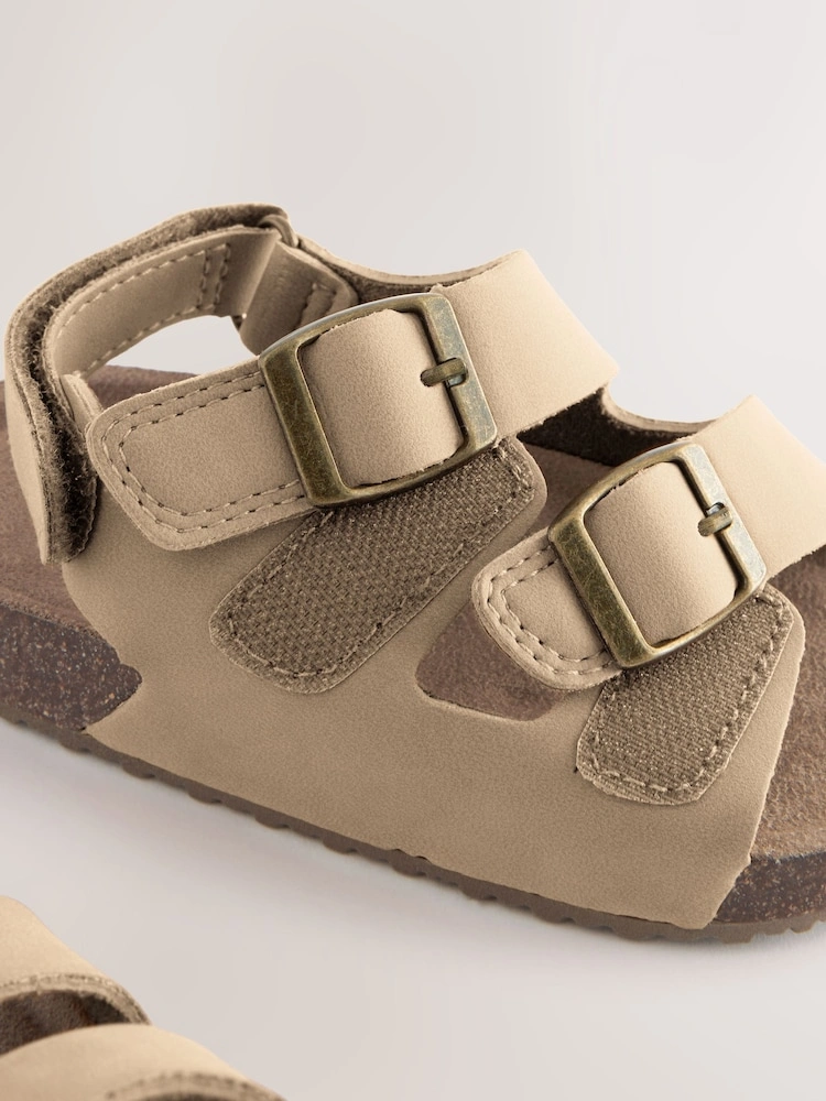 Double Buckle Cushioned Footbed Sandals image 2