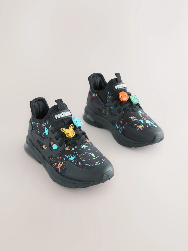 Black Pokémon Elastic Lace Trainers