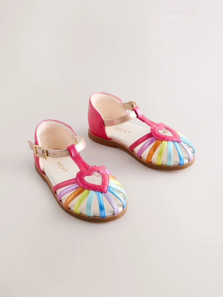 Rainbow Heart Fisherman Occasion Sandals