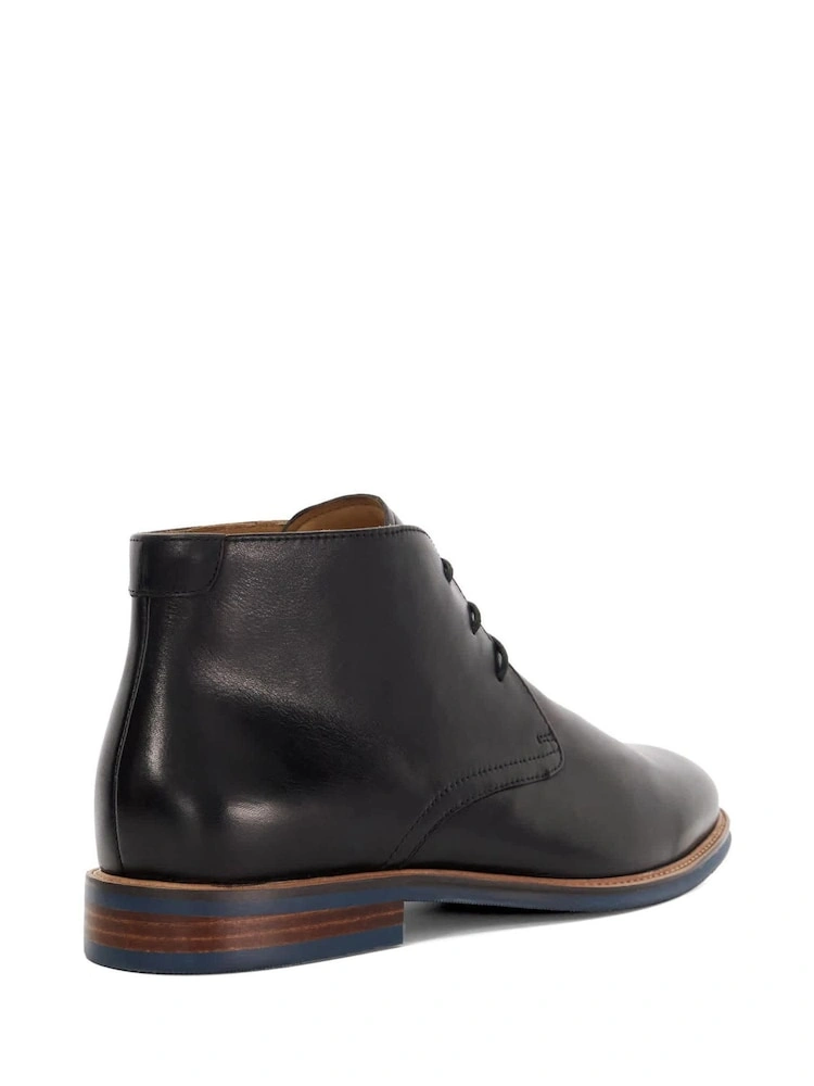 Black Leather Brogue Lace-Up Shoes image 2