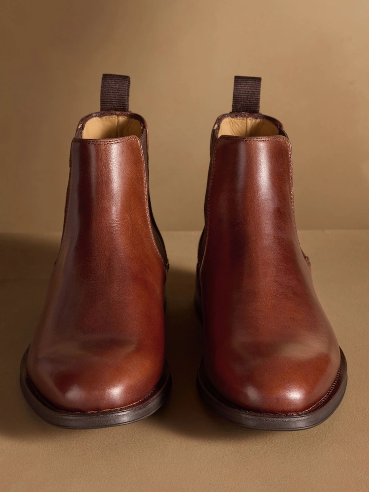 Dark Tan Suede Chelsea Boots image 2