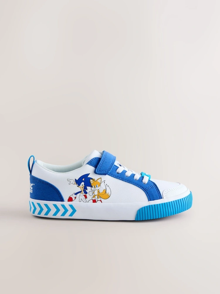 White & Blue Sonic Touch-Fastening Trainers image 5