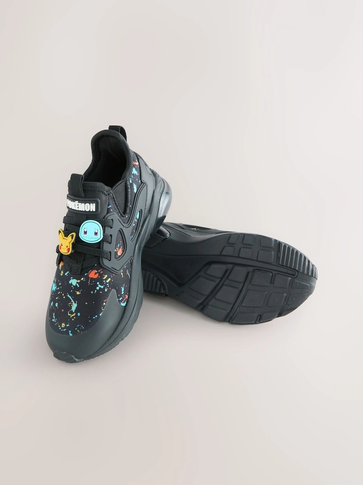 Black Pokémon Elastic Lace Trainers image 2