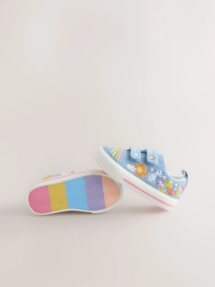 Blue Denim Chunky Touch-Fastening Trainers image 2