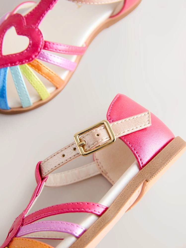Rainbow Heart Fisherman Occasion Sandals image 3