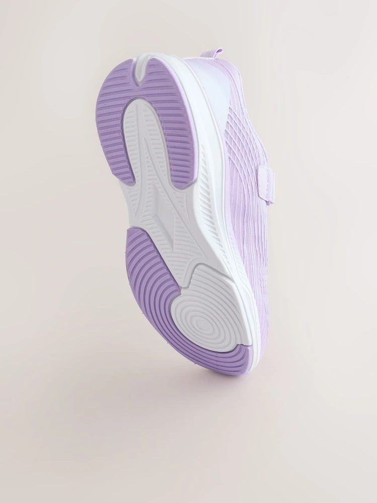 Lilac Elastic Lace-Up Sports Trainers (Standard Fit) image 4