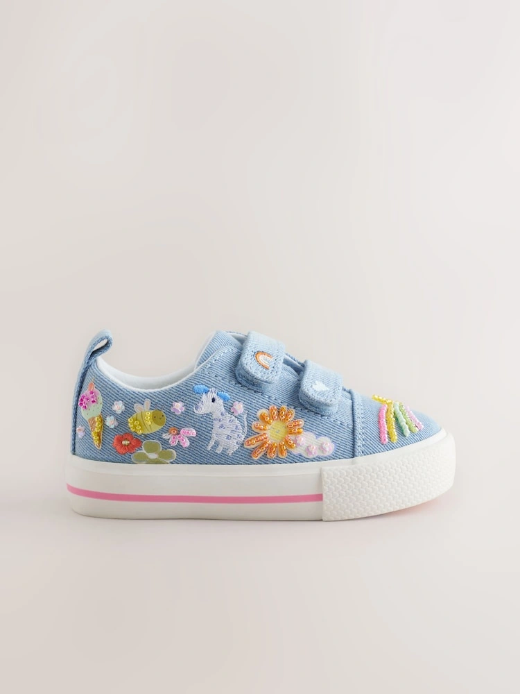 Blue Denim Chunky Touch-Fastening Trainers image 5