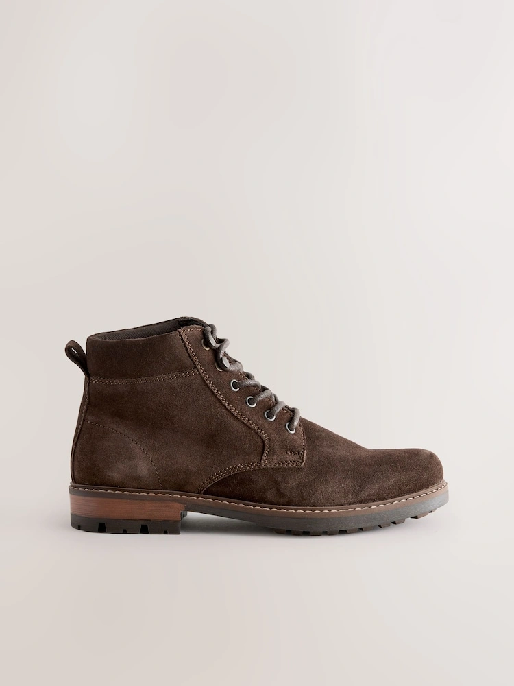 Brown Leather Lace-Up Boots image 5
