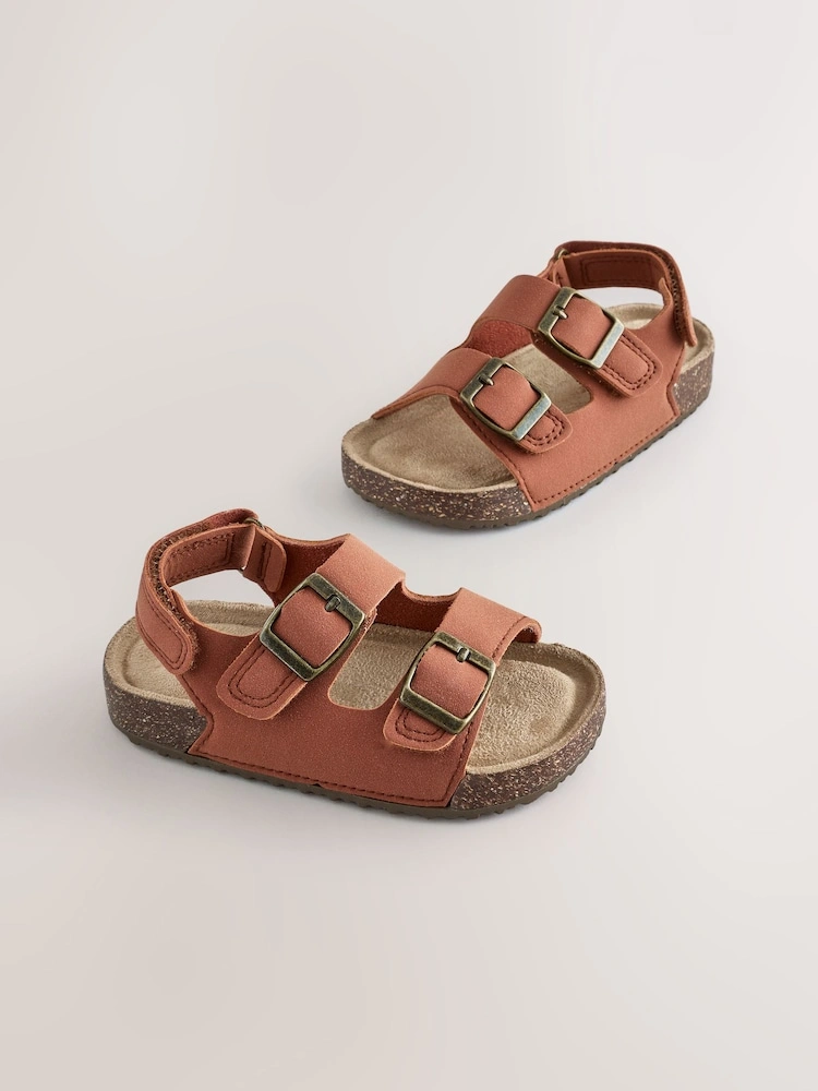 Double Buckle Cushioned Footbed Sandals image 9