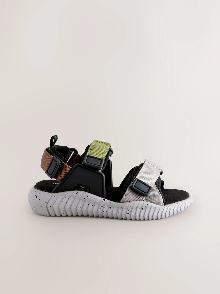 Grey & Black Utility Trekker Walking Sandals image 5