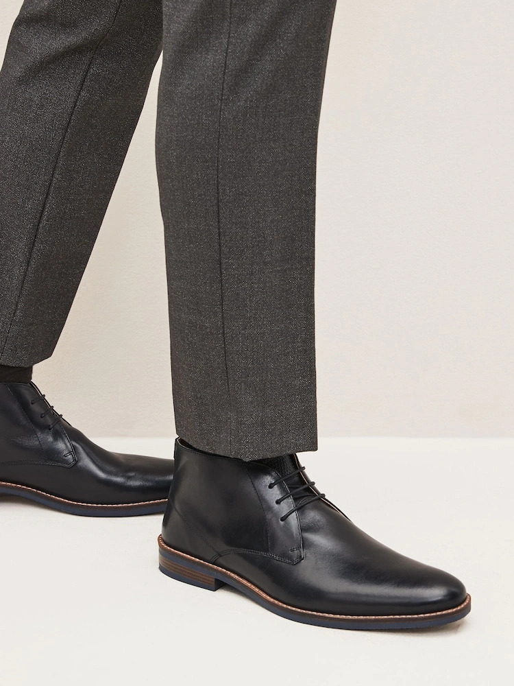 Black Leather Chukka Boots image 5