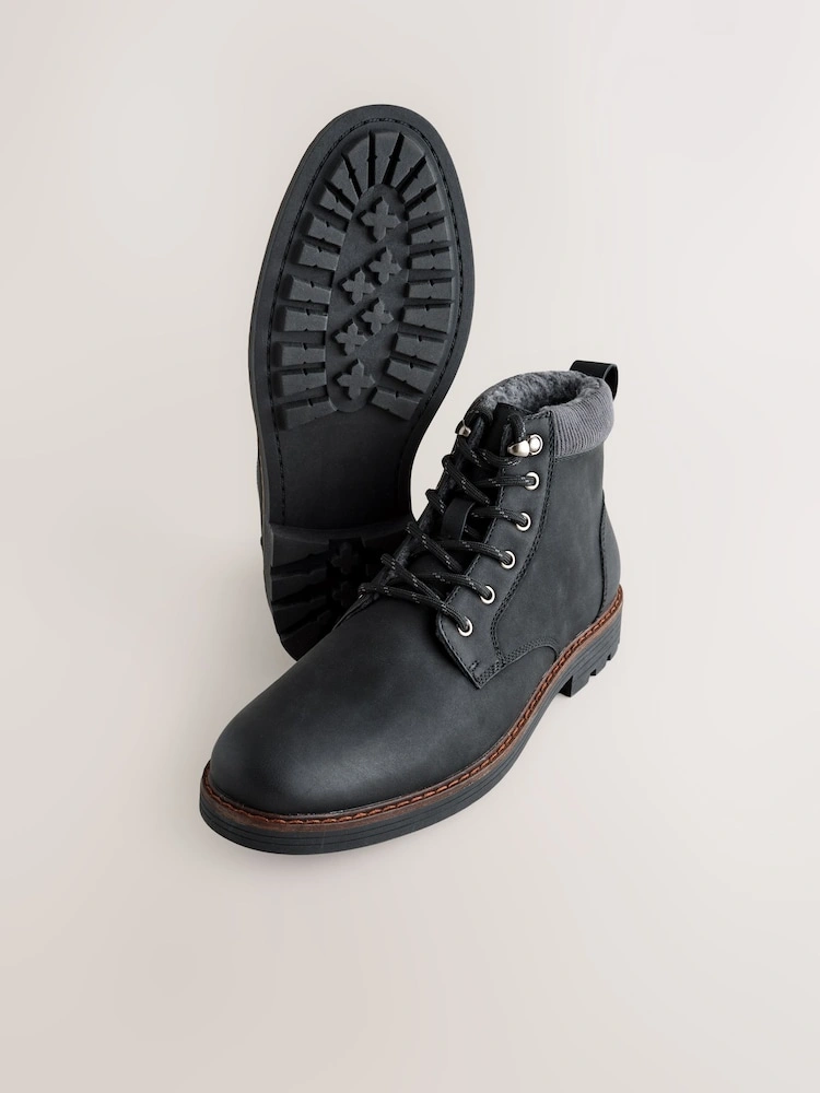 Borg Lined Cord Trim Boots image 2