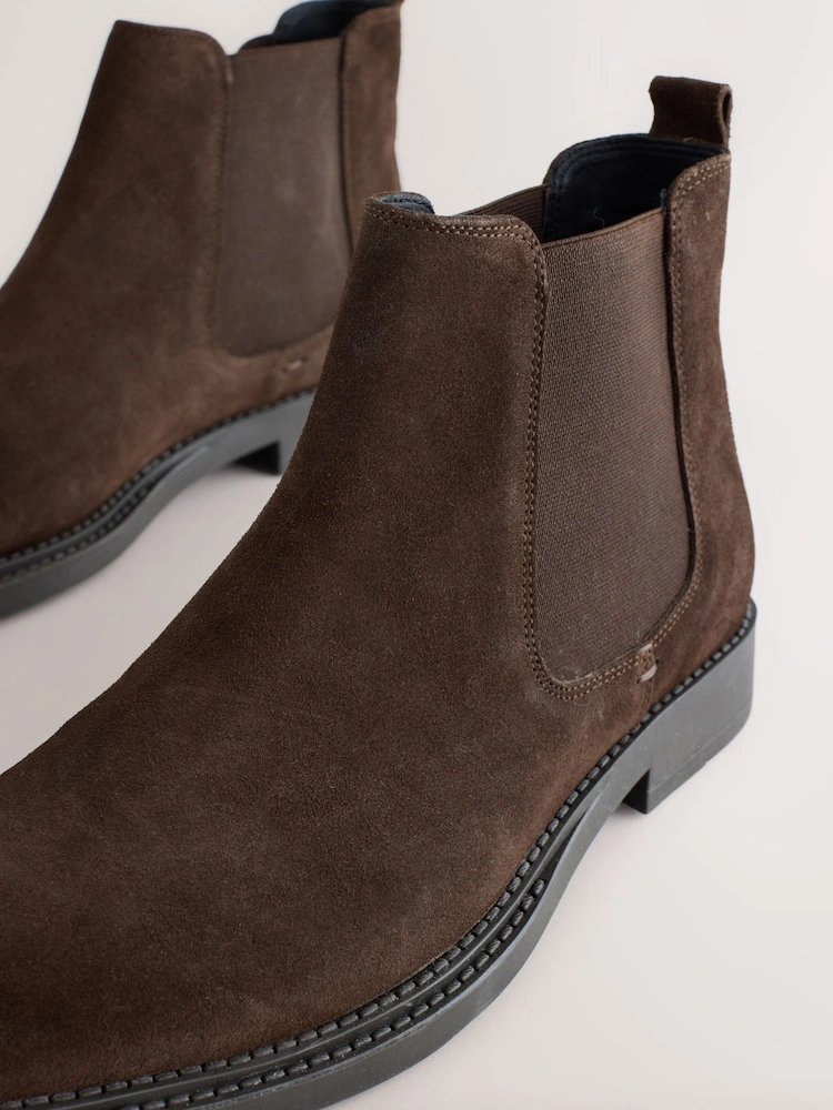 Brown Suede Chelsea Boots image 4