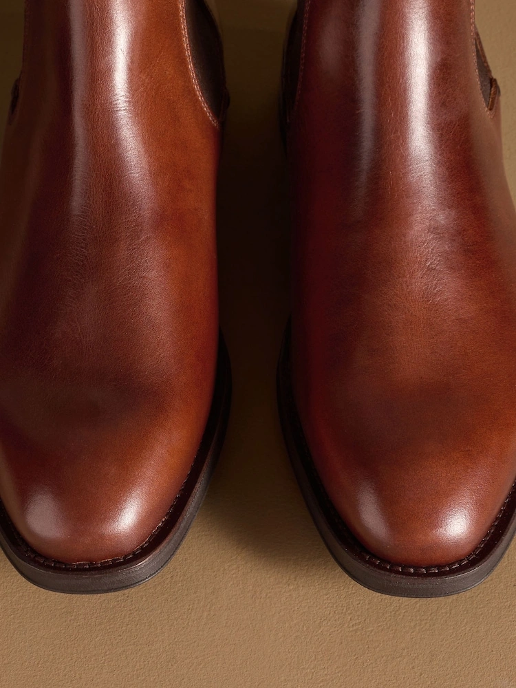 Dark Tan Suede Chelsea Boots image 5
