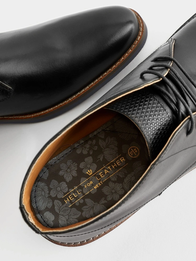 Black Leather Chukka Boots image 4
