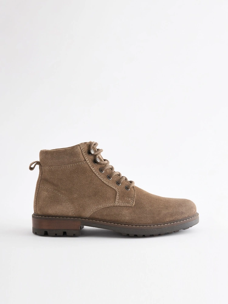 Stone Leather Lace-Up Boots image 9