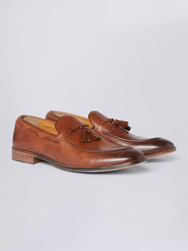 Classic Leather Tassel Loafers – Smart Slip-On Dress Shoes image 3