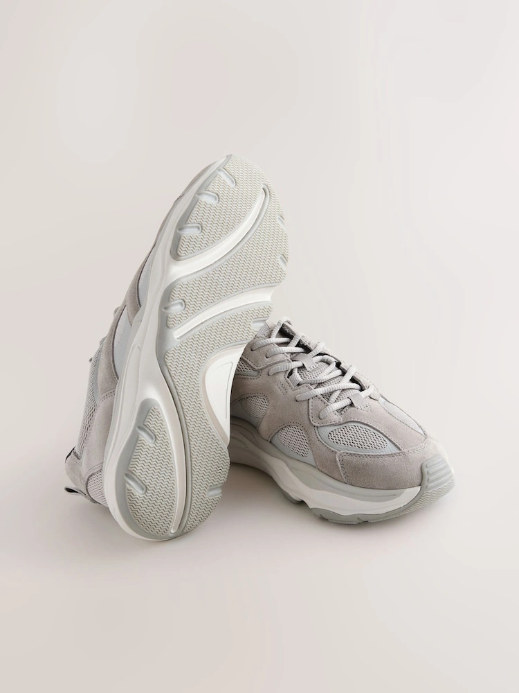 Grey Suede Trim Chunky Sole Runners image 5