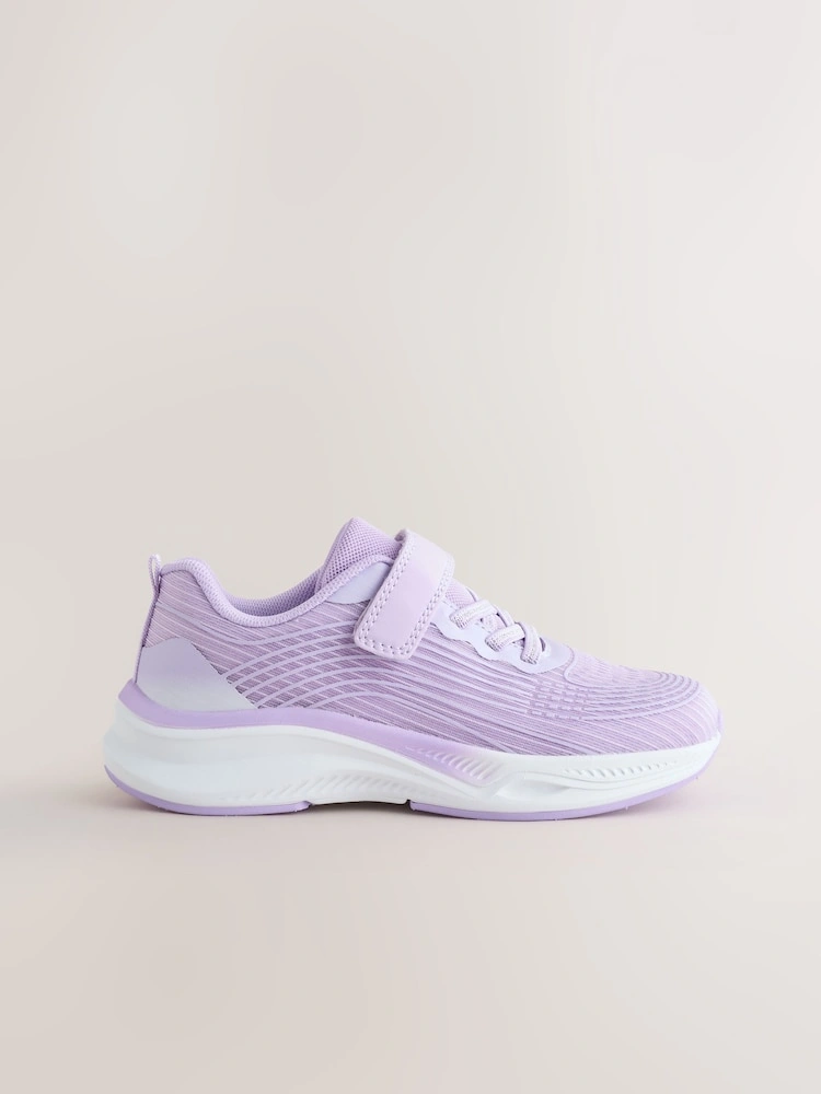 Lilac Elastic Lace-Up Sports Trainers (Standard Fit) image 5