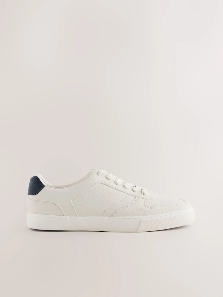 Neutral Low-Profile Lace-Up Trainers image 2