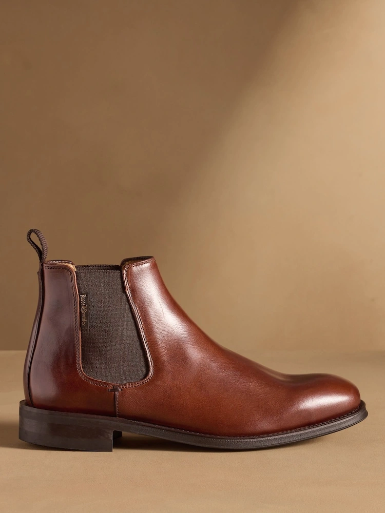 Dark Tan Suede Chelsea Boots image 4
