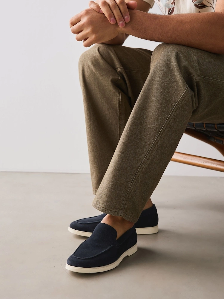 Blue Suede Comfort Loafers image 7
