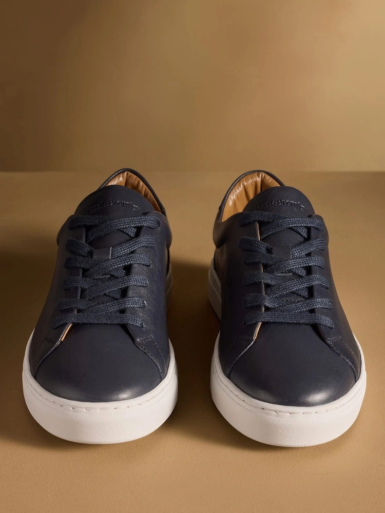 Blue Leather Classic Low-Top Trainers image 2