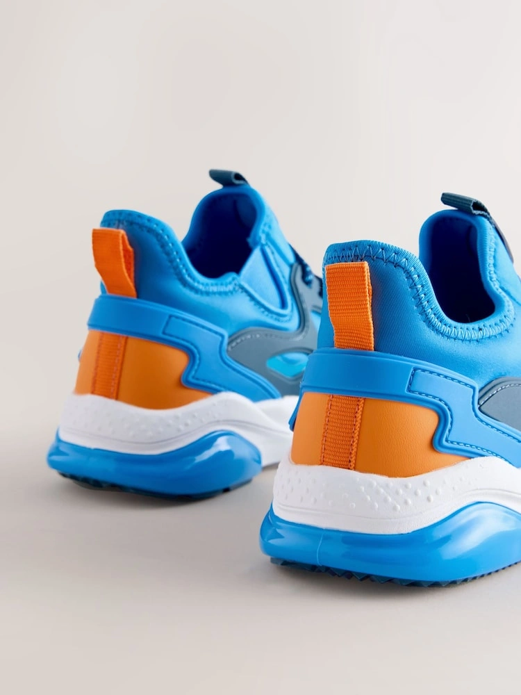 Blue Ombre Elastic Lace Street Trainers image 4