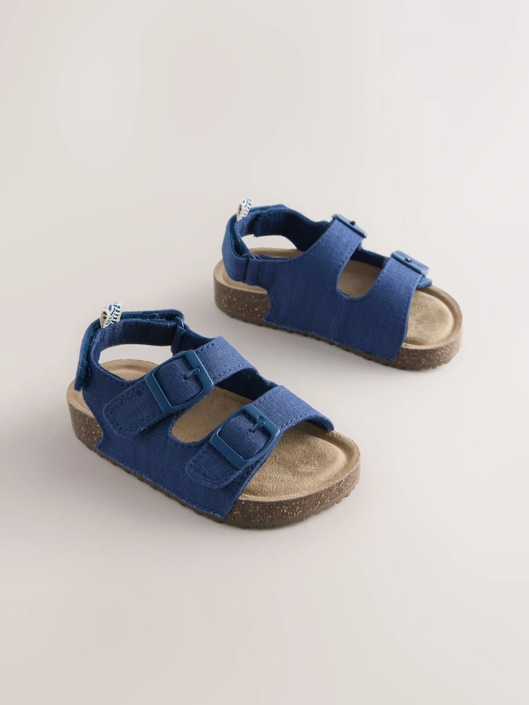 Double Buckle Cushioned Footbed Sandals