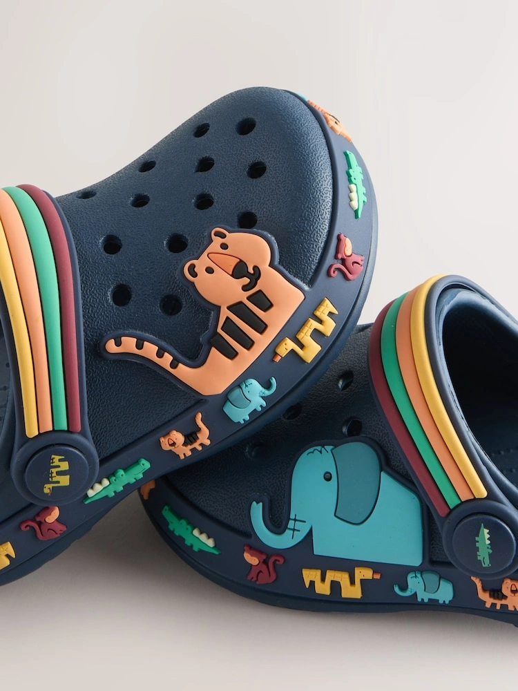 Navy Safari Slip-On Clogs image 4
