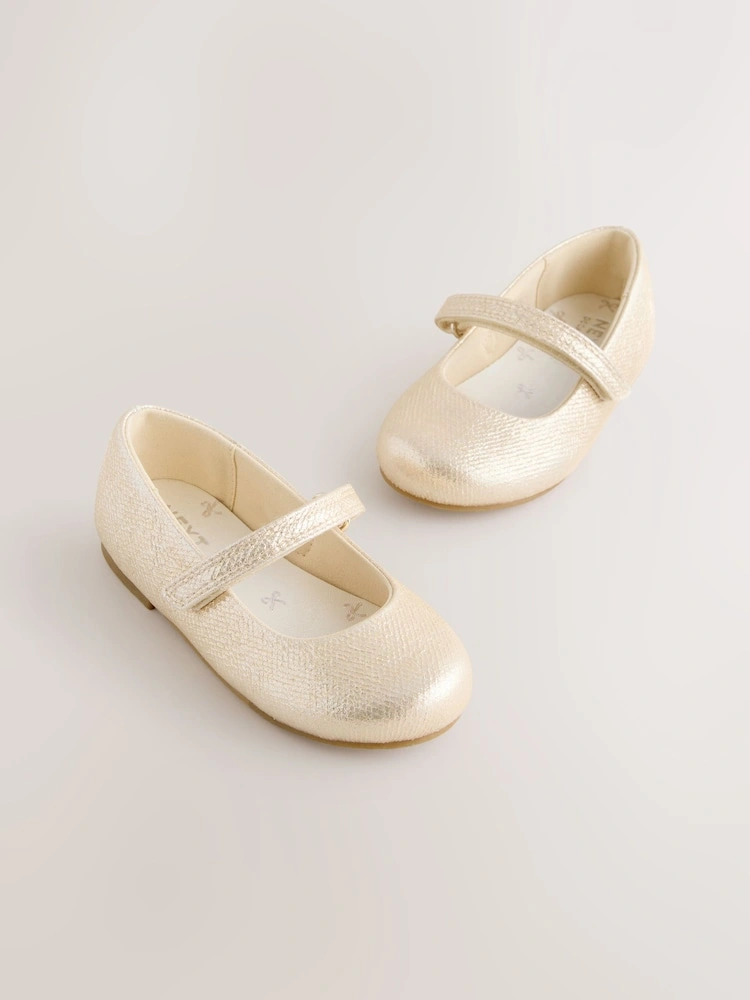 Gold Glitter Mary Jane Occasion Shoes