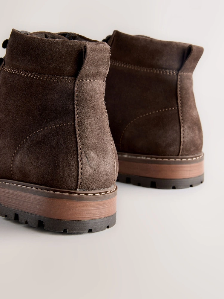 Brown Leather Lace-Up Boots image 2