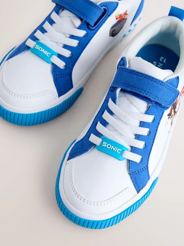 White & Blue Sonic Touch-Fastening Trainers image 4